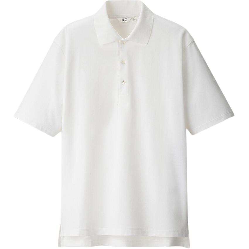 UNIQLO Polo Shirts Men's White Polo Collar Moderate Other