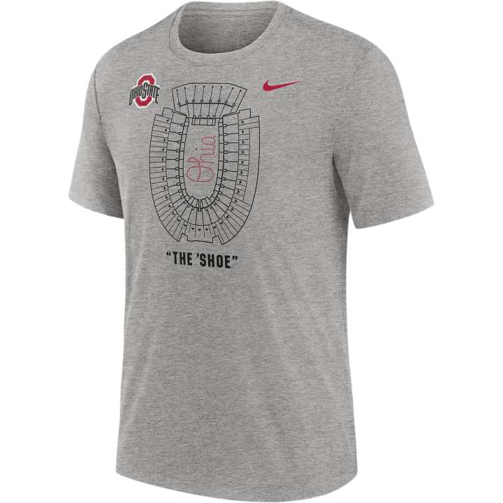 Nike Nike College FW24 Ohio State Buckeyes Local Campus Time Honored Tradition T Shirt Men's Dark Gray