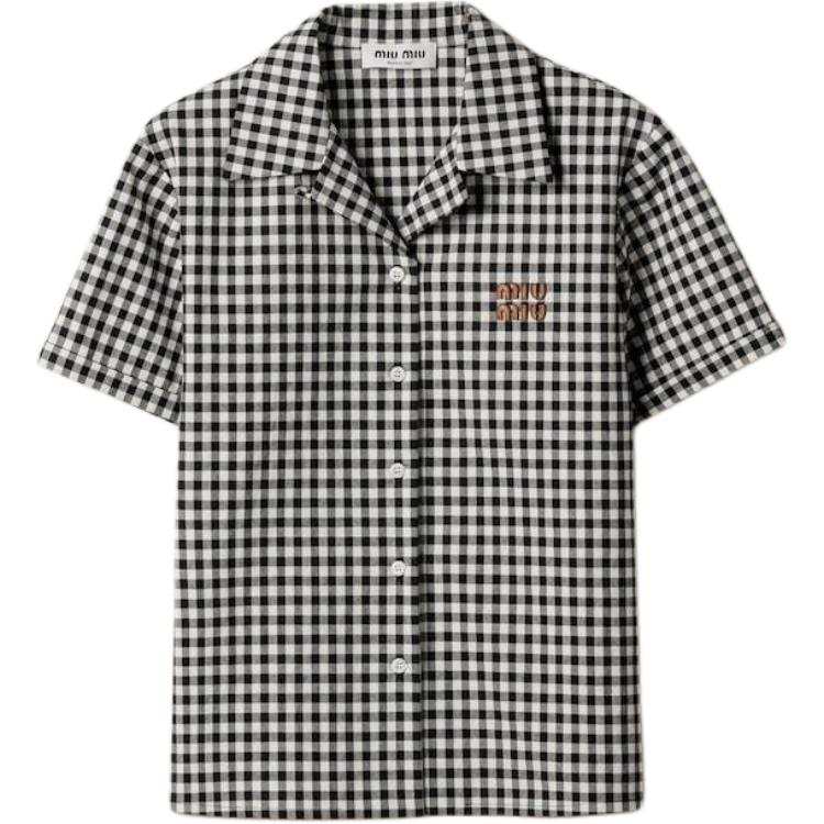 MIU MIU Shirt Women's Black White