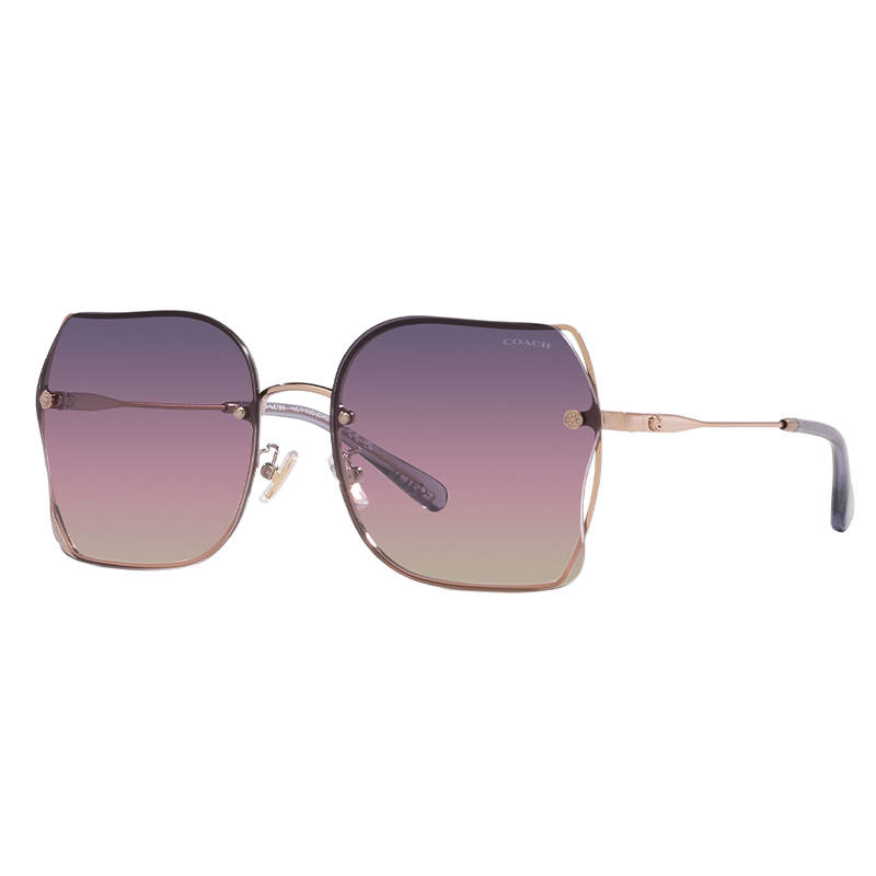 COACH COACH Metal Irregular Shape Sunglasses Women's Gold