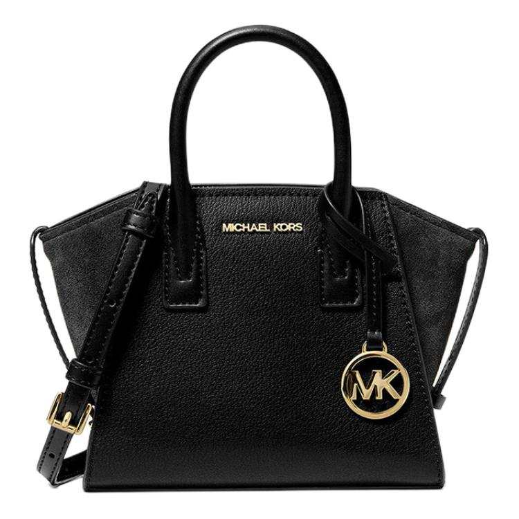 MICHAEL KORS Avril Cow Leather Crossbody One Shoulder Handbag Women's Black