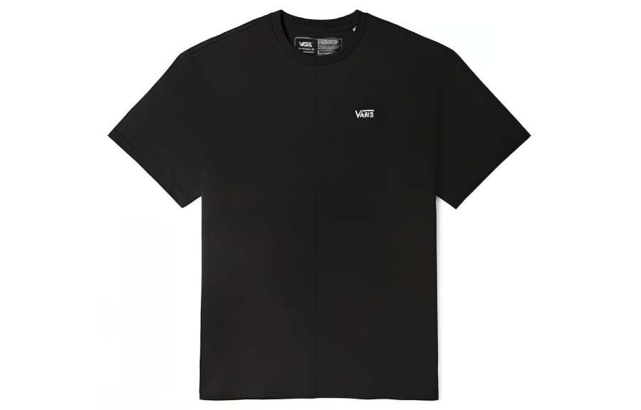 Vans T Shirts Unisex Black Crew Neck Moderate Straight Fit