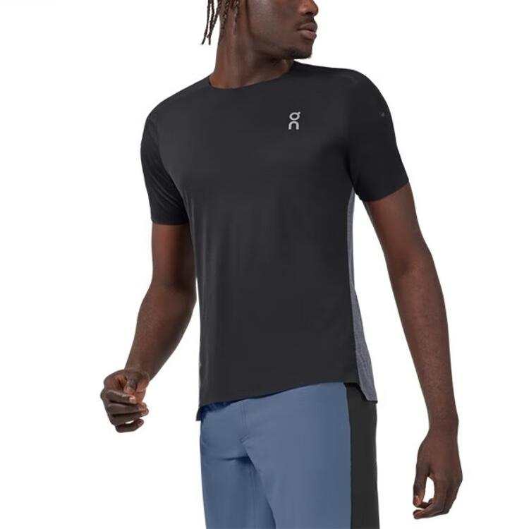 On On Running T Shirt Men's Black/Dark Gray