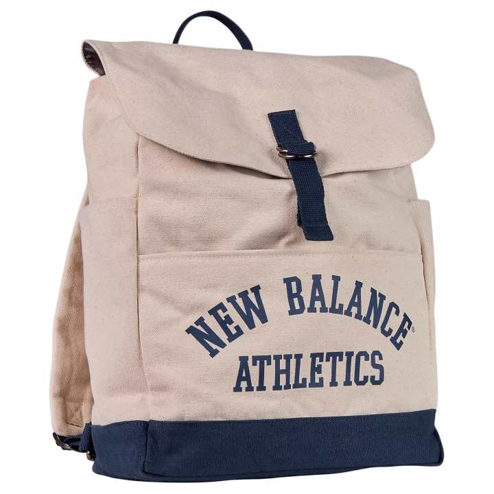 New Balance New Balance Cotton And Canvas Bag Backpack Unisex Beige & Blue