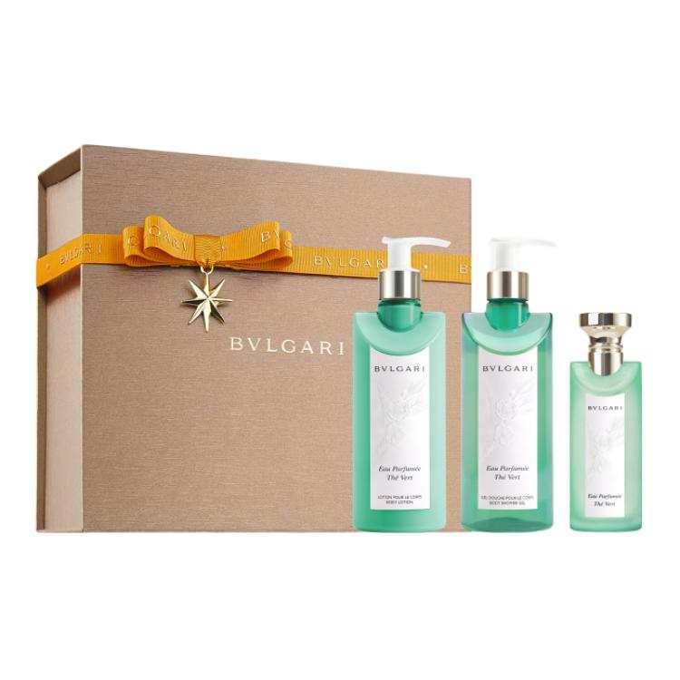 BVLGARI Green Tea Body Wash Gift Set Perfume Sets Eau De Toilette Orange Blossom Citrus 75ml+300ml+300ml