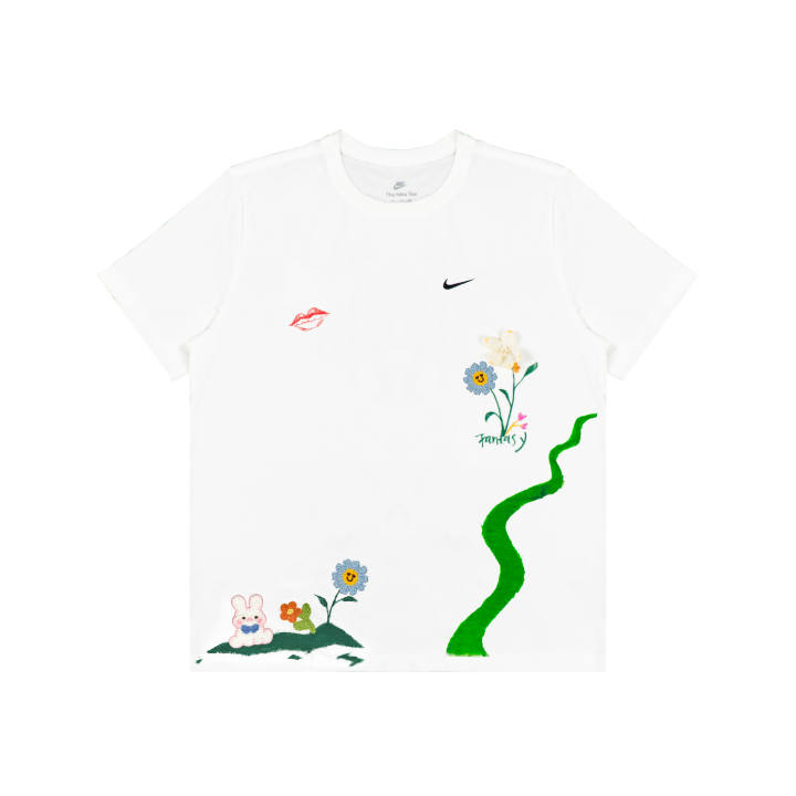 Nike Nike T Shirts Unisex White Crew Neck Moderate Straight Fit