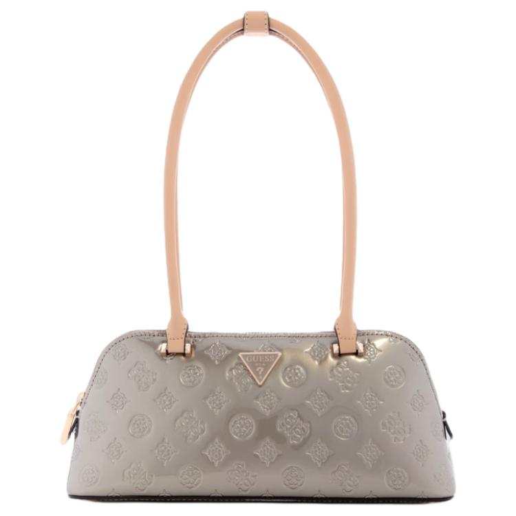 GUESS Artificial Leather Baguette Bag Shoulder Bag Medium Women's Silver
