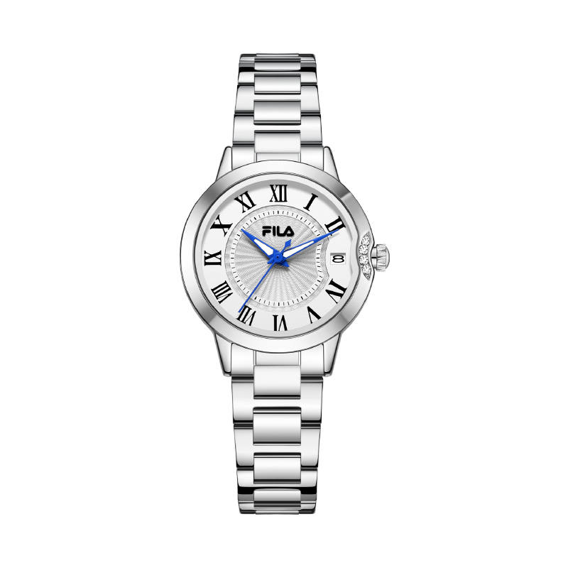 FILA Timeless Heart Collection Wrist Watches Quartz Movement Steel Strap Silver Dial Women's Watch