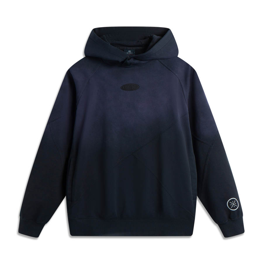 Li-Ning Li Ning Sweatshirts Men's Black Washed Hooded Moderate Regular