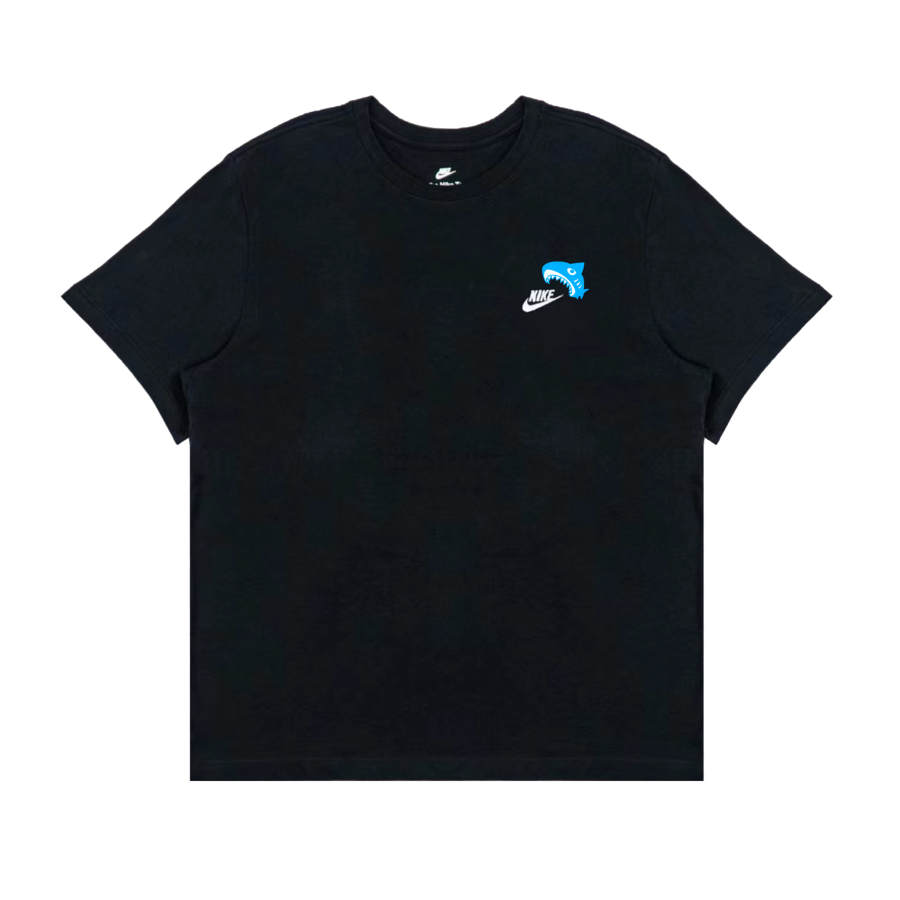 Nike Nike Sportswear Letter Logo Embroidery Small Hook Print Crew Neck Short Sleeved T Shirts Men's Black