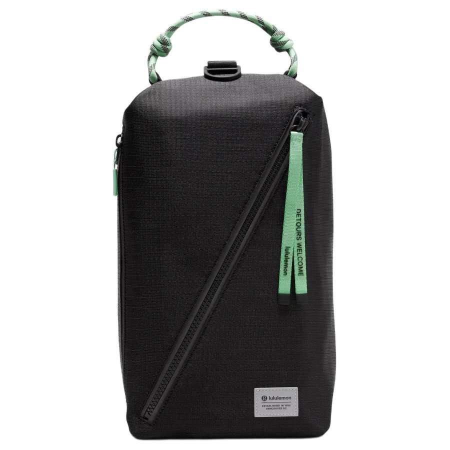 Lululemon Fast Track Color Block One Shoulder Crossbody Backpack Women's Black & Lime Green & Lemon Green
