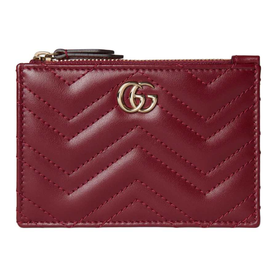 GUCCI GG Marmont Leather Key Pouch Regular Women's Red