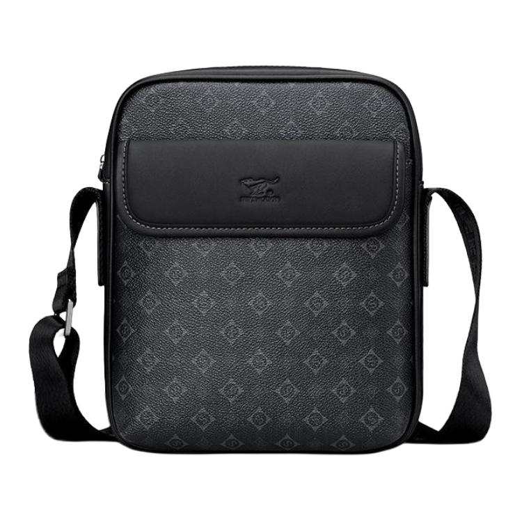 SEPTWOLVES SEPTWOLVES Artificial Leather Crossbody Bag Regular Men's Black