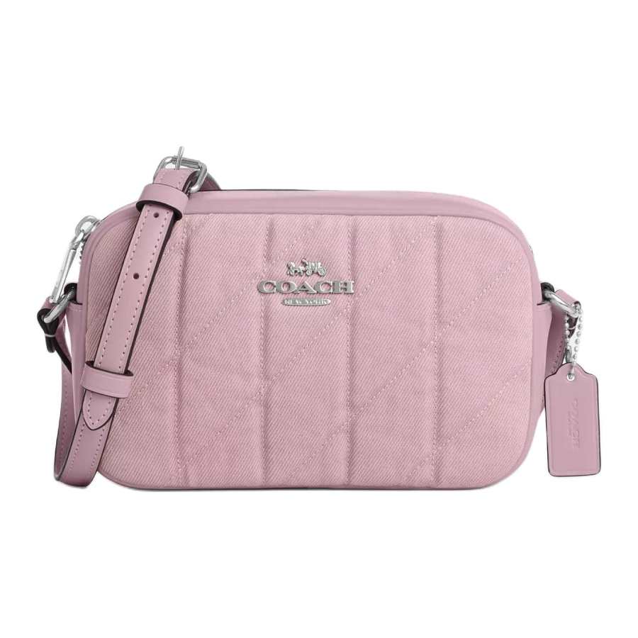 COACH Denim Shoulder Bag, Crossbody Bag Small Women's Pink
