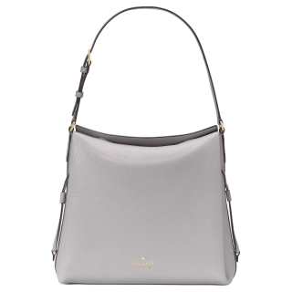 Kate Spade Dumpling Litchi Grain Cow Leather Shoulder Bag Large Women's Mountain Gray