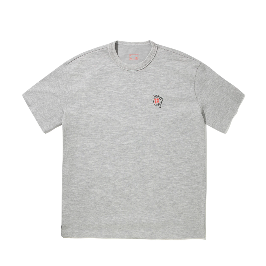 Li-Ning Li Ning T Shirt Unisex Heather Gray Light Gray