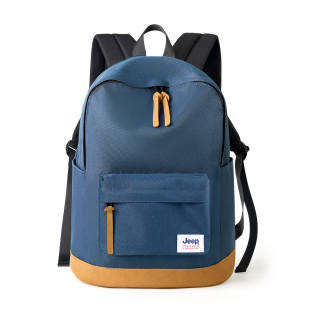 Jeep Oxford Backpack Laptop Bag Unisex Navy Blue/Gray/Jasper