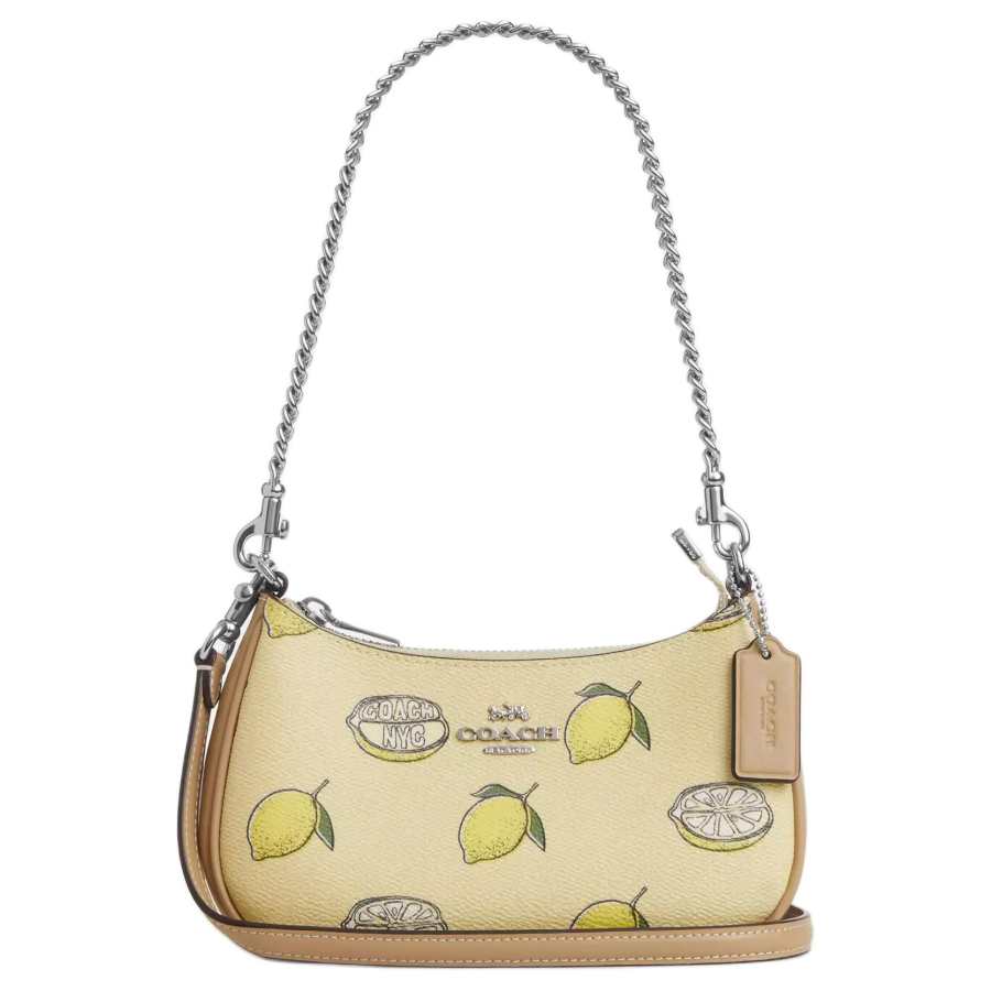 COACH Teri Coated Canvas Crossbody Bag, Shoulder Bag Small Women's Yellow