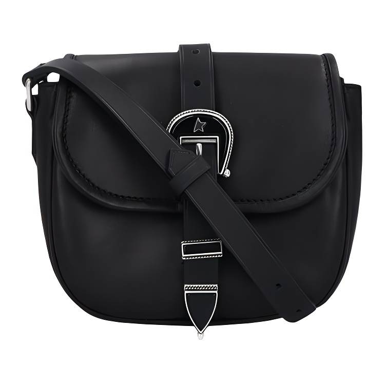 Golden Goose Leather Shoulder Bag Women's Black
