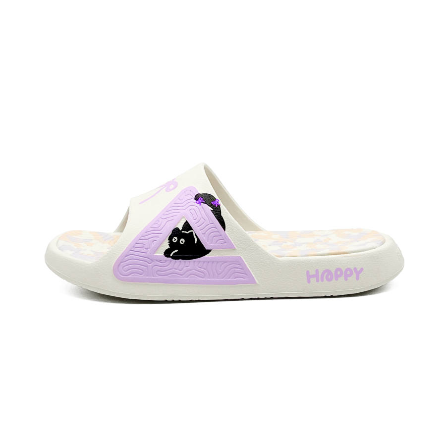 PEAK Tai Ji1.0 Quiet Quick Dry Slide Slippers Women's White Purple