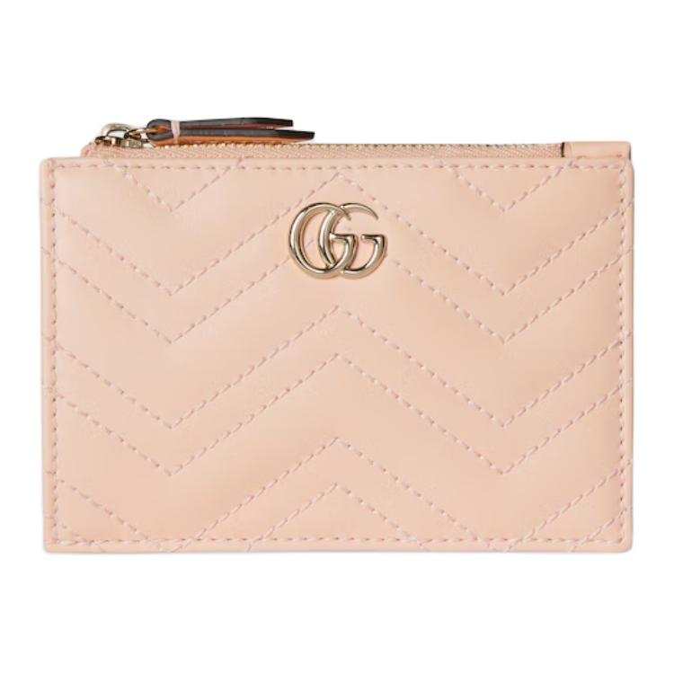 GUCCI Jackie 1961 Leather Key Pouch Women's Light Pink
