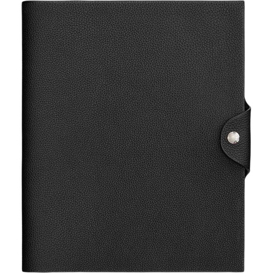 HERMES Ulysse Togo Calfskin Protective Sleeve Medium Size Unisex 89 Noir Black