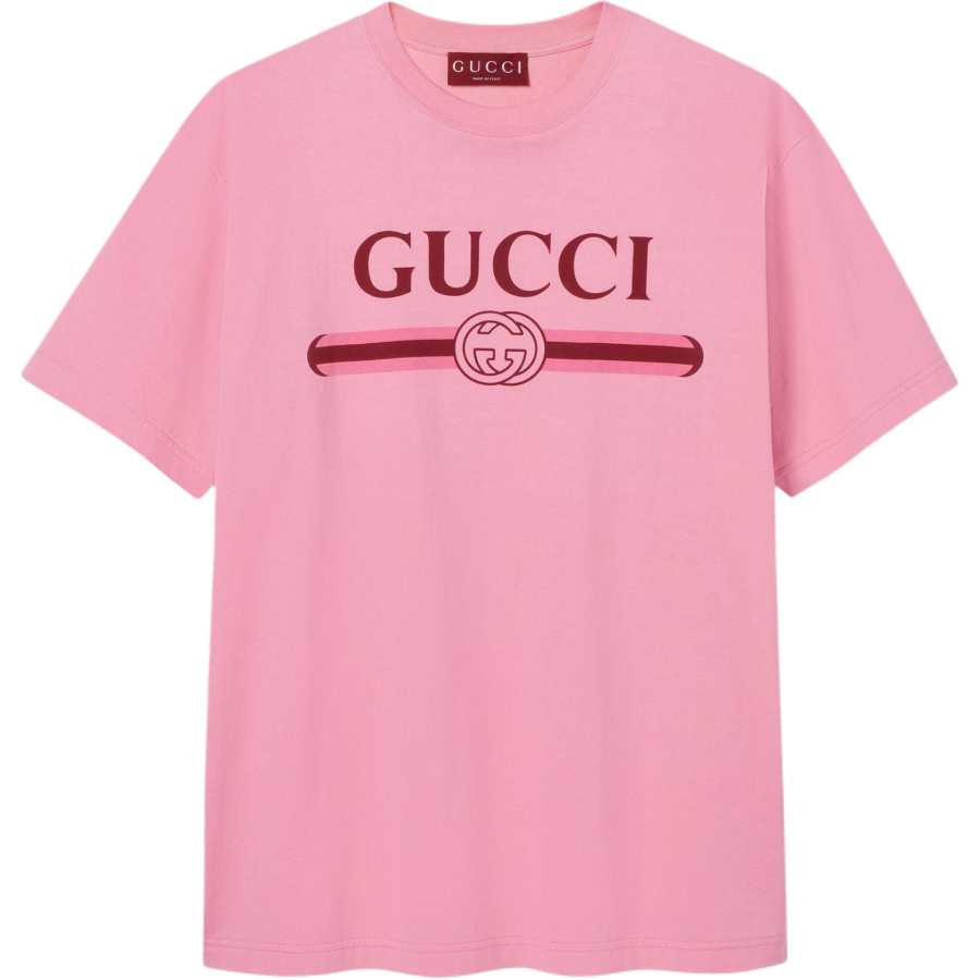 GUCCI Logo Printed Jersey T Shirt