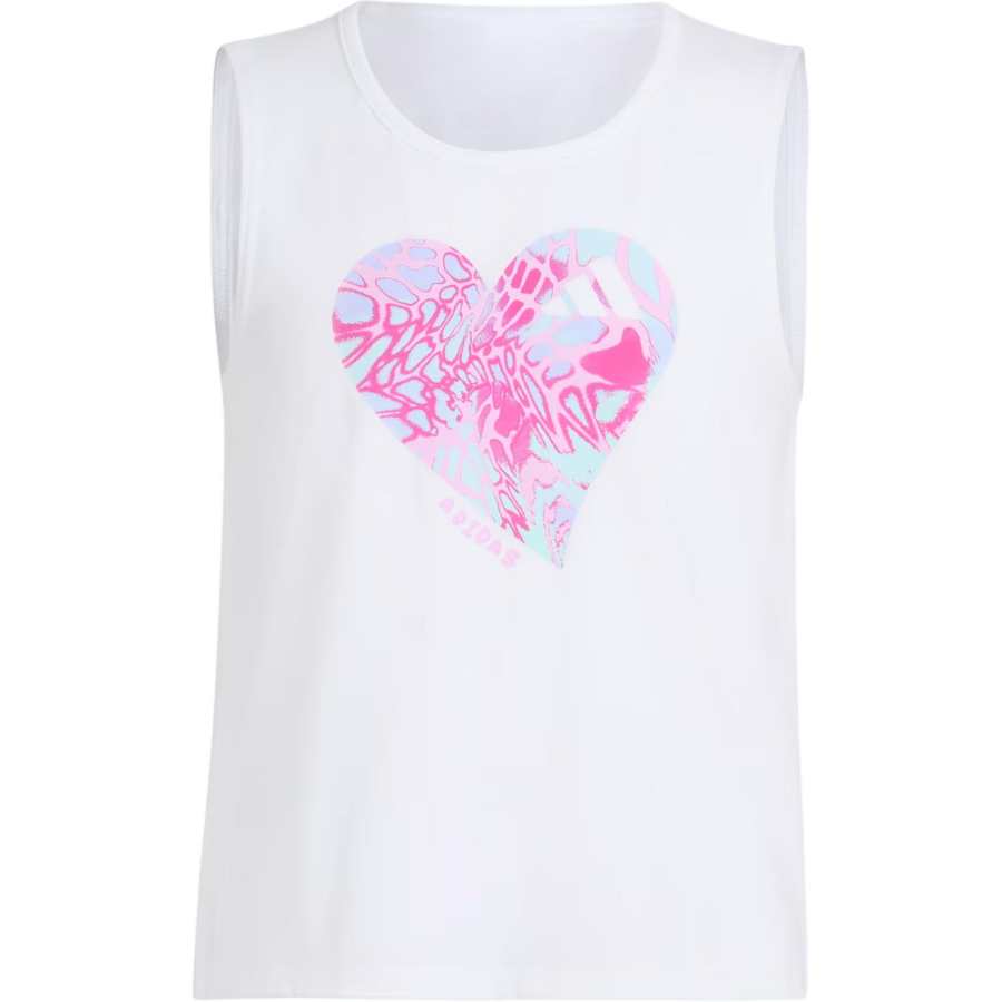 Adidas Adidas Crew Neck Sleeveless Split Tank Top White Kids'
