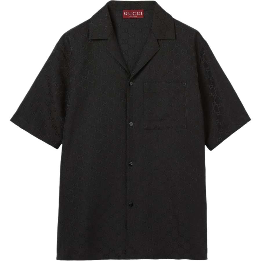Gucci Gg canvas linen blend bowling shirt
