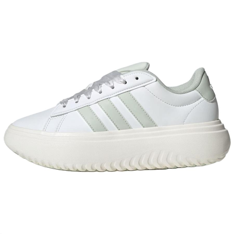 Adidas Adidas GRAND COURT PLATFORM Abrasion Resistant Low top Tennis Shoes Women's Crystal White