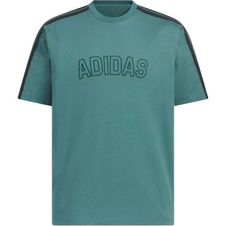 Adidas Adidas T Shirts Men's Soft Blue Green Crew Neck Moderate