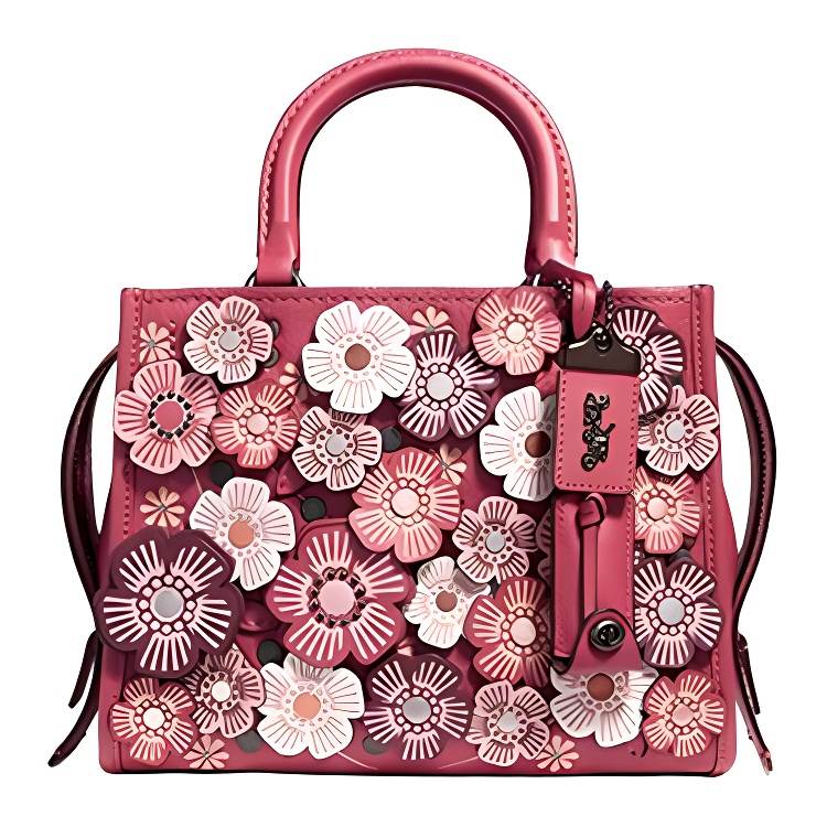 COACH COACH Rogue Leather Handbag Medium Women's Pink
