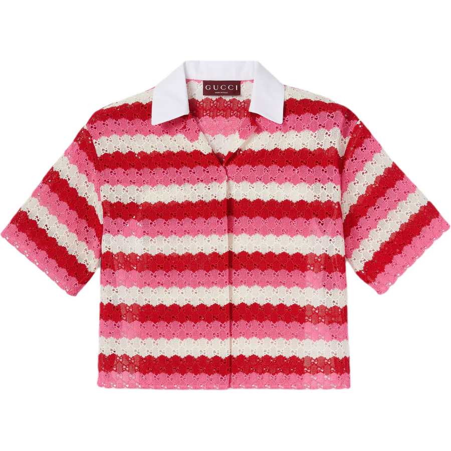 GUCCI Shirts Women's Pink Lapel Moderate Other