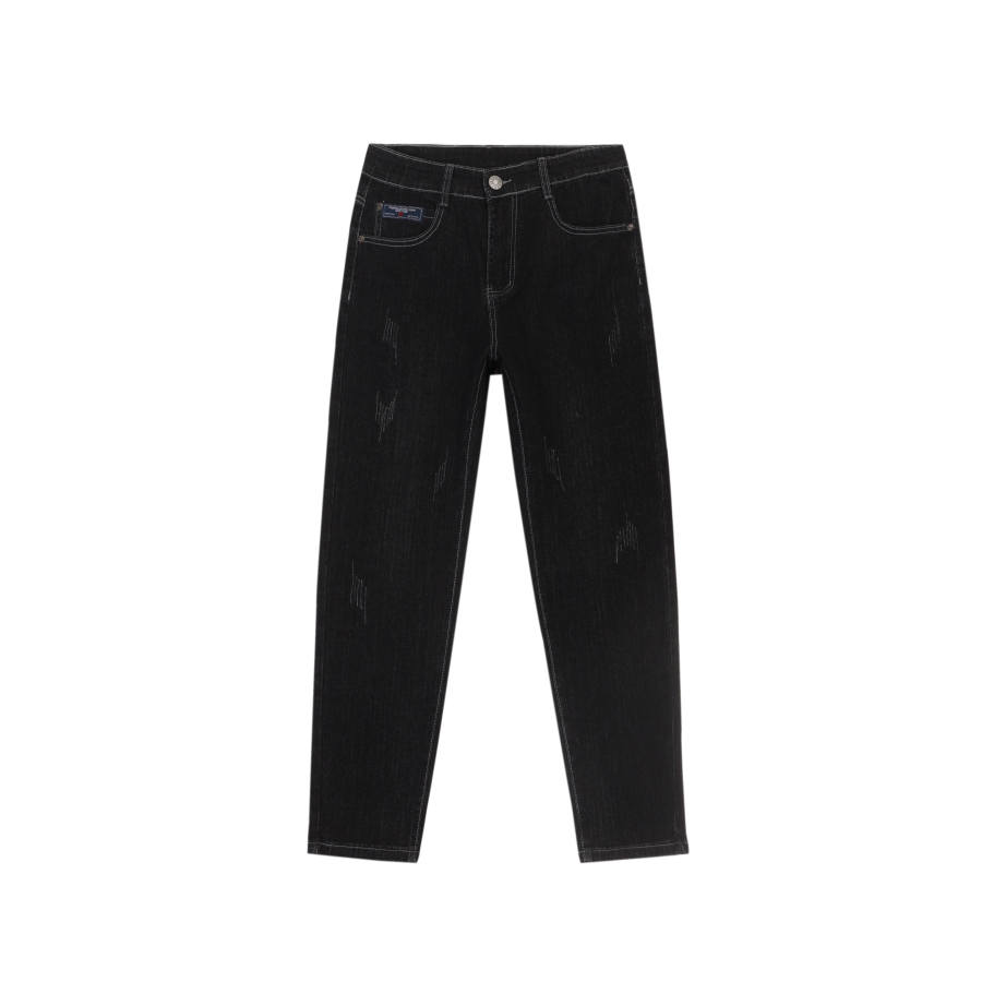 Tonlion Jeans Unisex Gray Moderate Straight Fit Pants