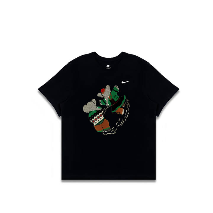 Nike Nike T Shirts Men's Black Crew Neck Moderate Straight Fit