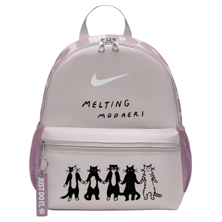 Nike Nike Fabric Backpack Regular Women's Gray Purple & Gray Purple Red & White