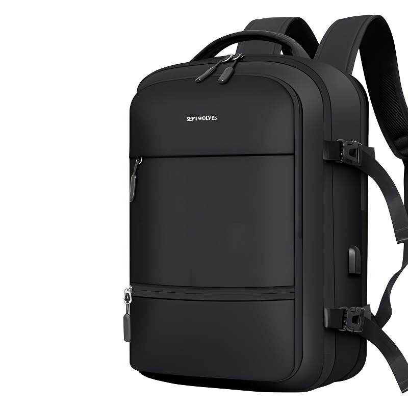 SEPTWOLVES SEPTWOLVES Multifunction Oxford Backpack Regular Men's Black