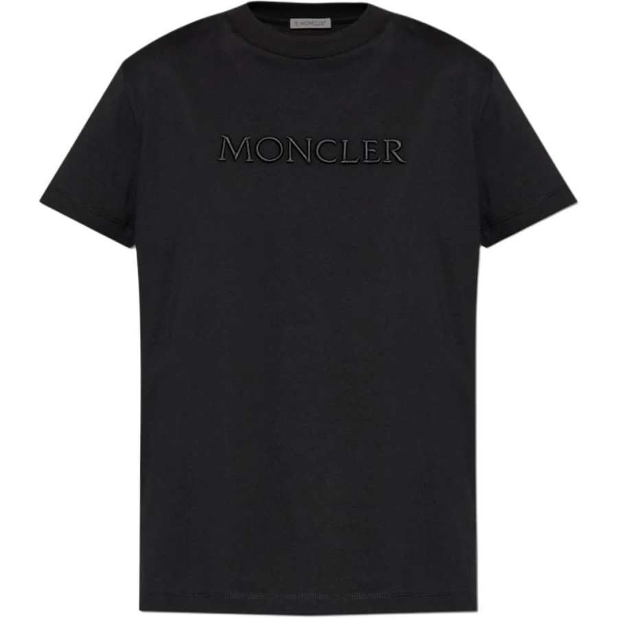 Moncler Regular Sleeve T Shirt Women's Black