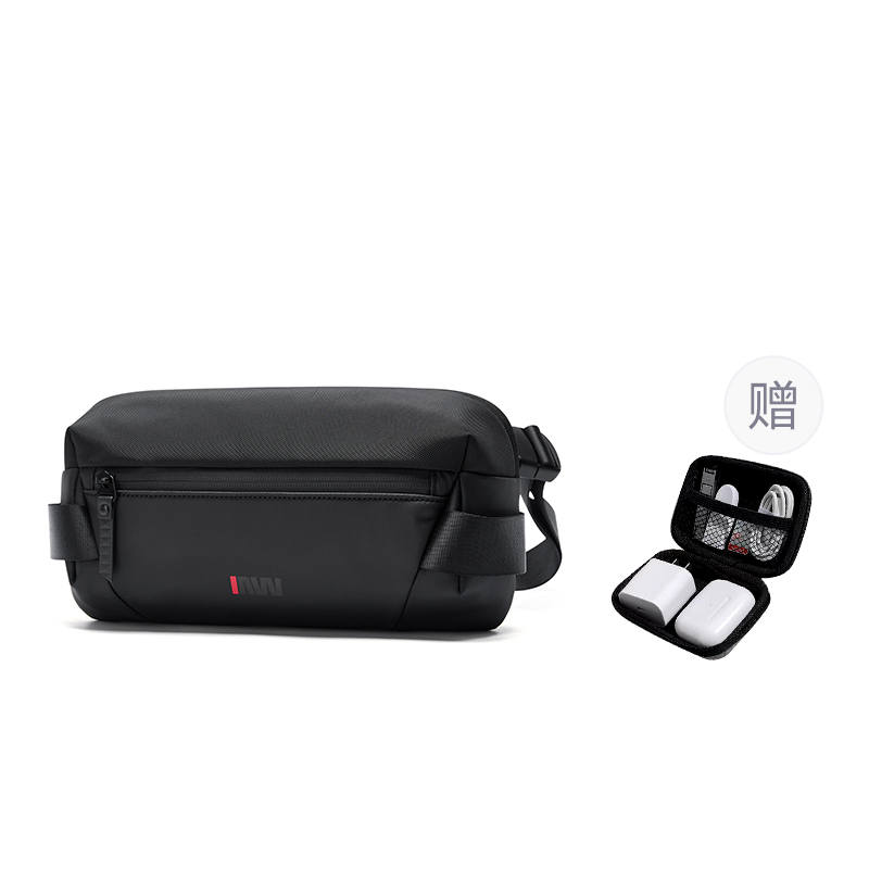 SEPTWOLVES SEPTWOLVES Fabric Crossbody Bag Regular Unisex Black
