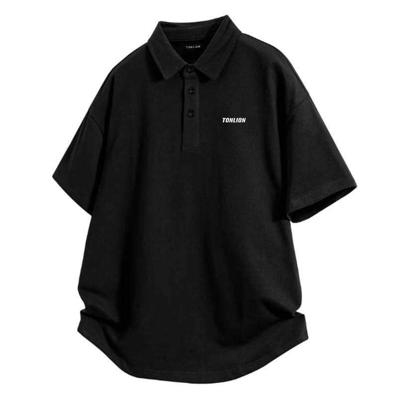 Tonlion Polo Shirts Unisex Lapel Moderate Straight Fit