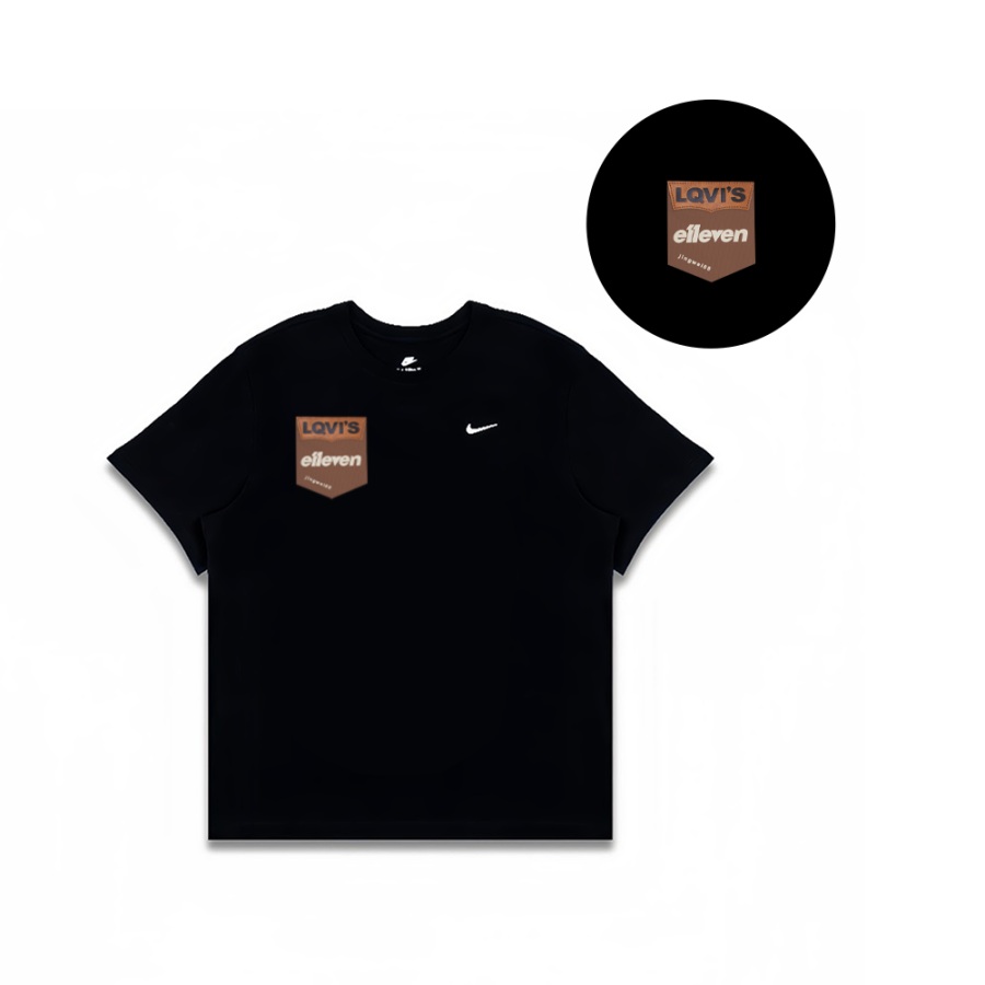 Nike Nike T Shirts Men's Black Crew Neck Moderate Straight Fit