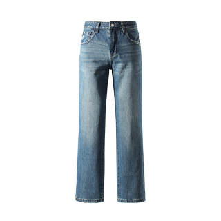 GTRG Jeans Unisex Blue Moderate Straight Fit Pants