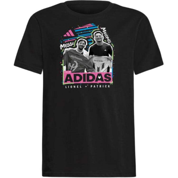 Adidas Adidas x Messi X Mahomes Jersey Swap T Shirt Black Children Aged 3 7 Years Old