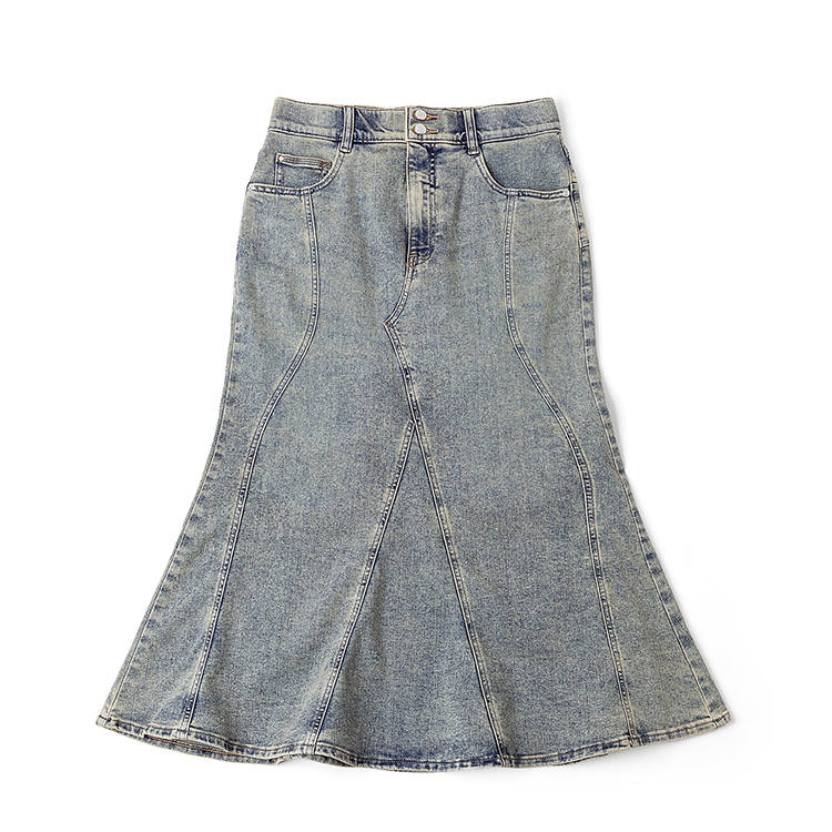 Lee Denim Long Skirts Women's Vintage Blue Moderate Mid Length
