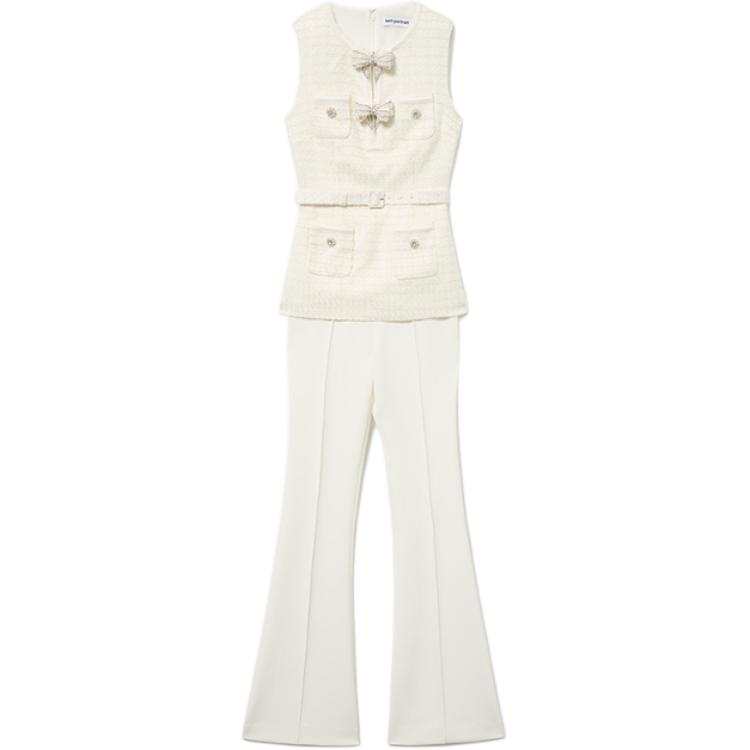 Self-portrait Self Portrait Jumpsuits Women's Ivory White