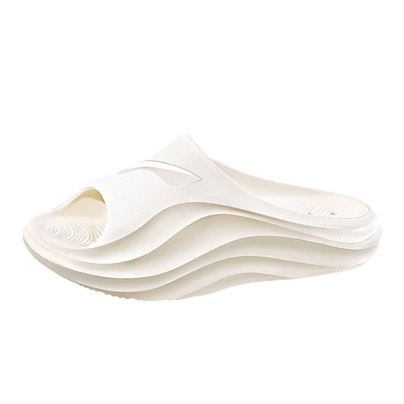 Li-Ning Li Ning Abrasion Resistant Cushioning Slip Resistant Slide Slippers Unisex Ecru