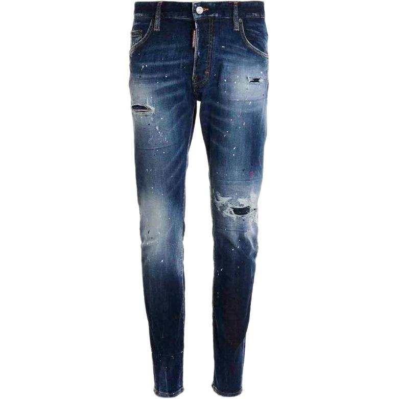DSQUARED 2 DSQUARED 2 Paint Splatter Detailed Distressed Slim-Cut Jeans