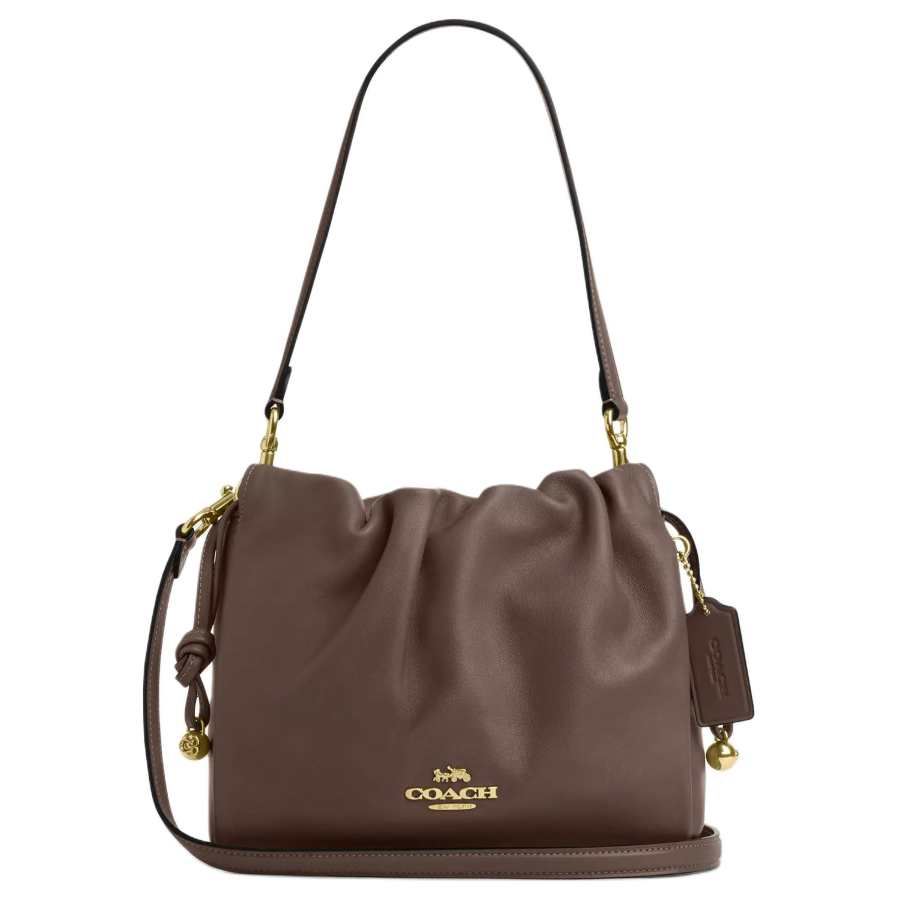 COACH Faye Leather Crossbody Bag, Shoulder Bag Small Women's Tan