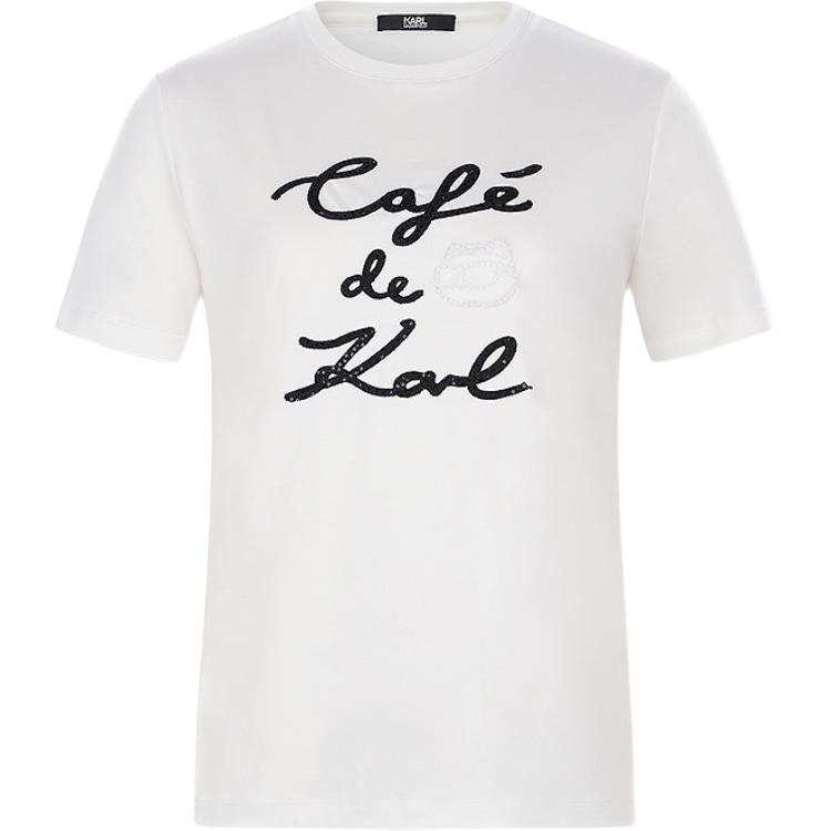 KARL LAGERFELD / Karl Lagerfeld Jeans Regular Sleeve T Shirt Women's White