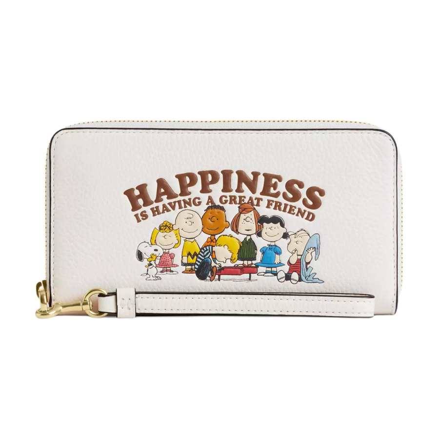 COACH COACH X PEANUTS Collaboration Leather Wallet Women's Chalk Multicolor